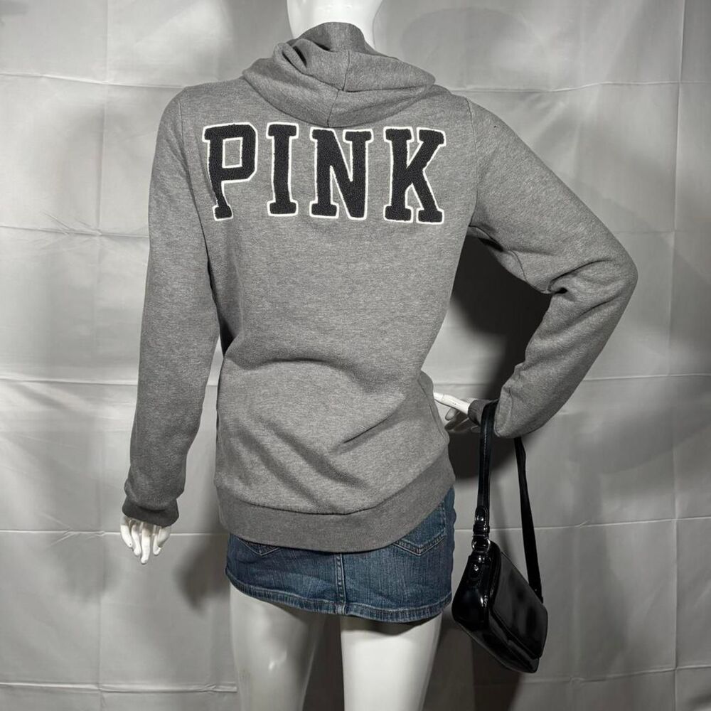 Victoria’s Secret PINK Gray Zip-Up Hoodie🤍 - Size S